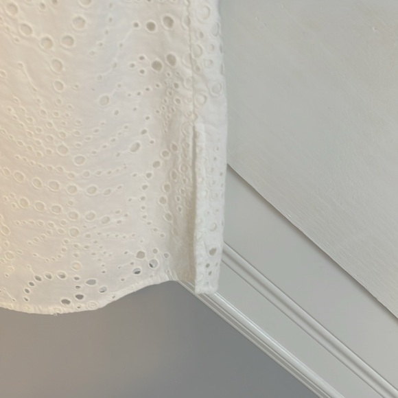 BURBERRY London Daniela Eyelet White Collarless Women’s Shirtdress Size US 6 New - Picture 9 of 17